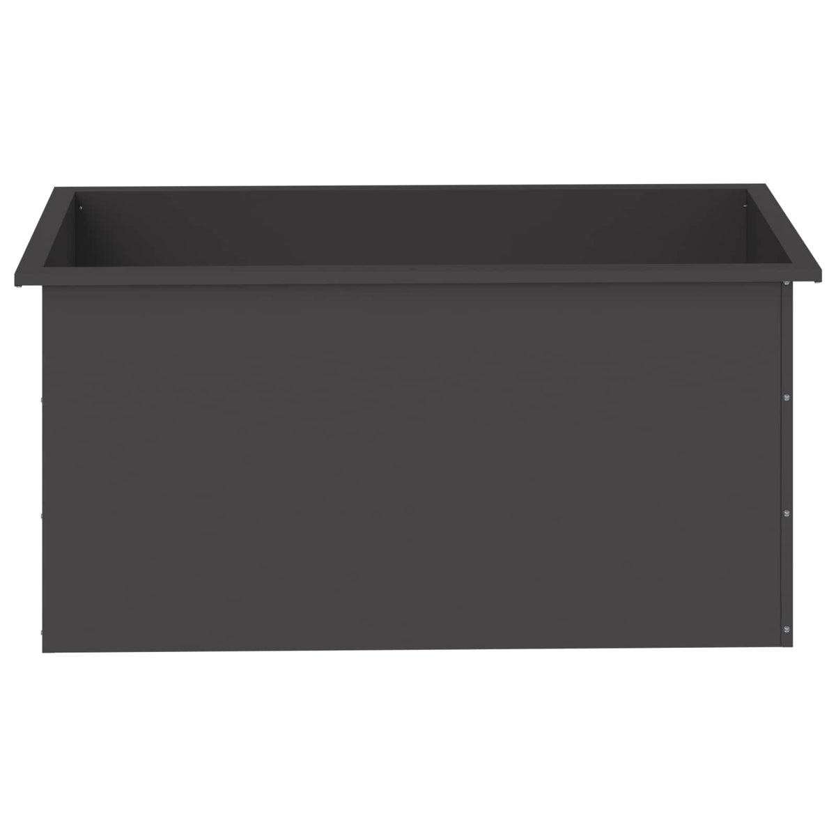 vidaXL Donica ogrodowa z oświetleniem LED Czarny 50 x 100 x 48 cm Stal