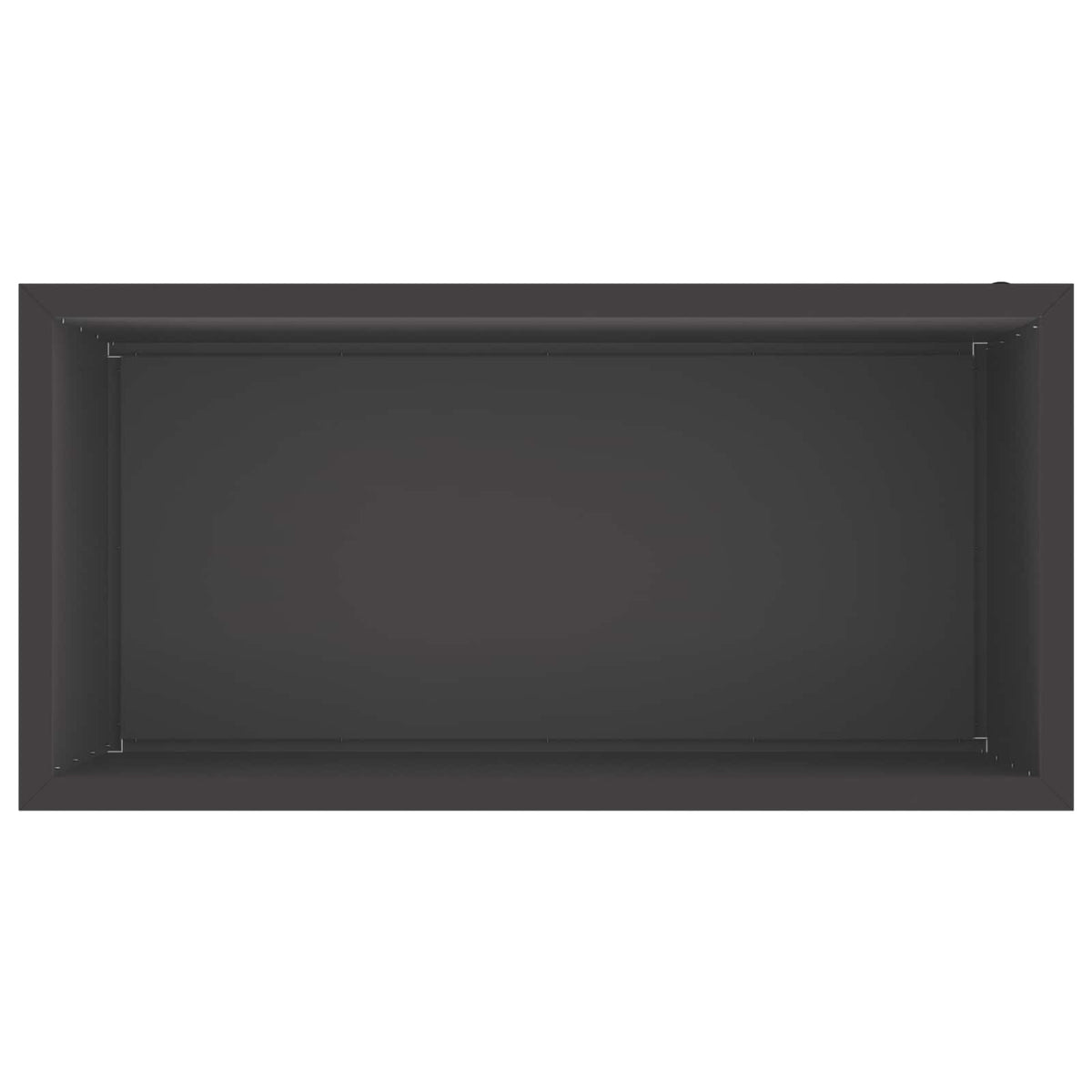 vidaXL Donica ogrodowa z oświetleniem LED Czarny 50 x 100 x 48 cm Stal