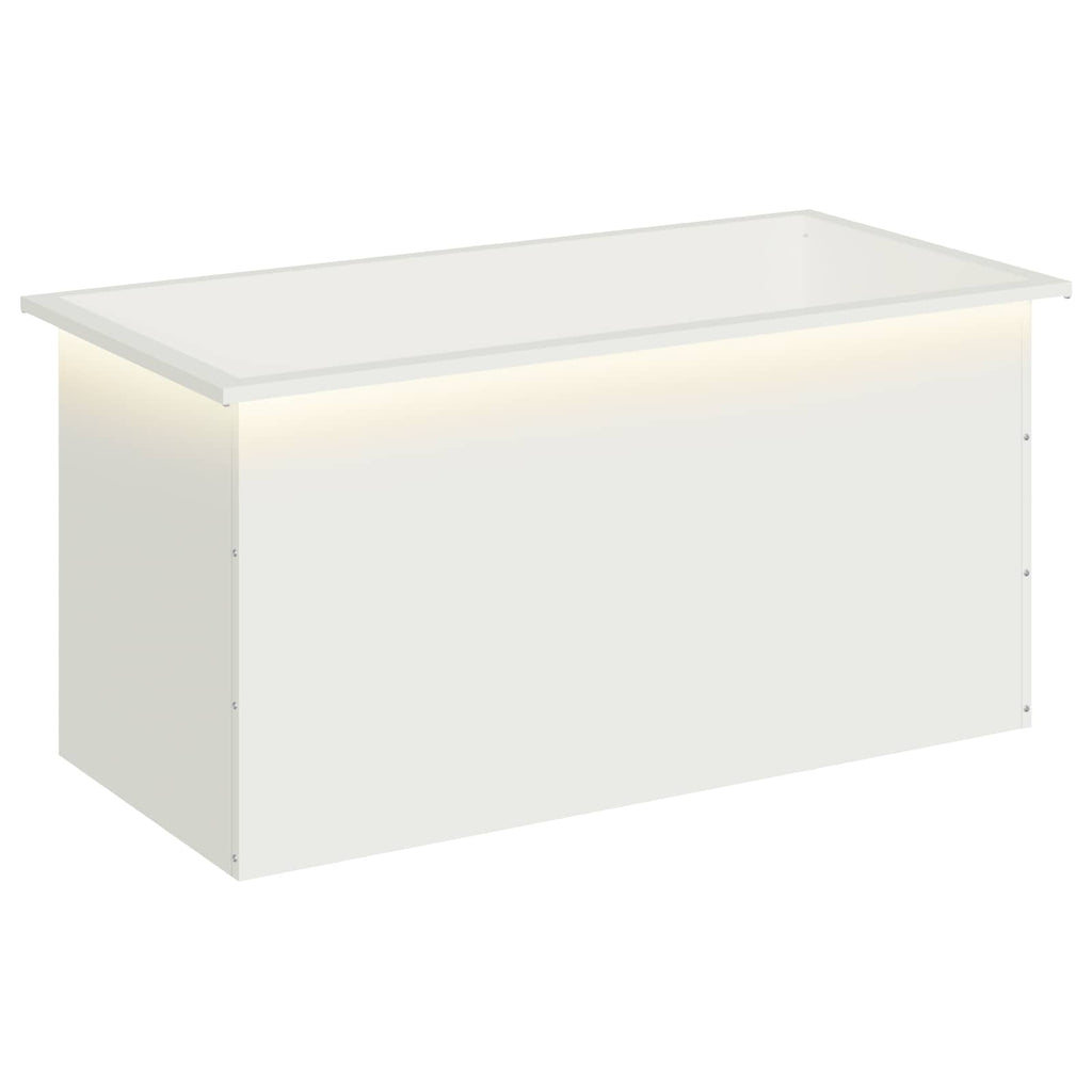 vidaXL Donica ogrodowa z oświetleniem LED Biały 50 x 100 x 48 cm Stal
