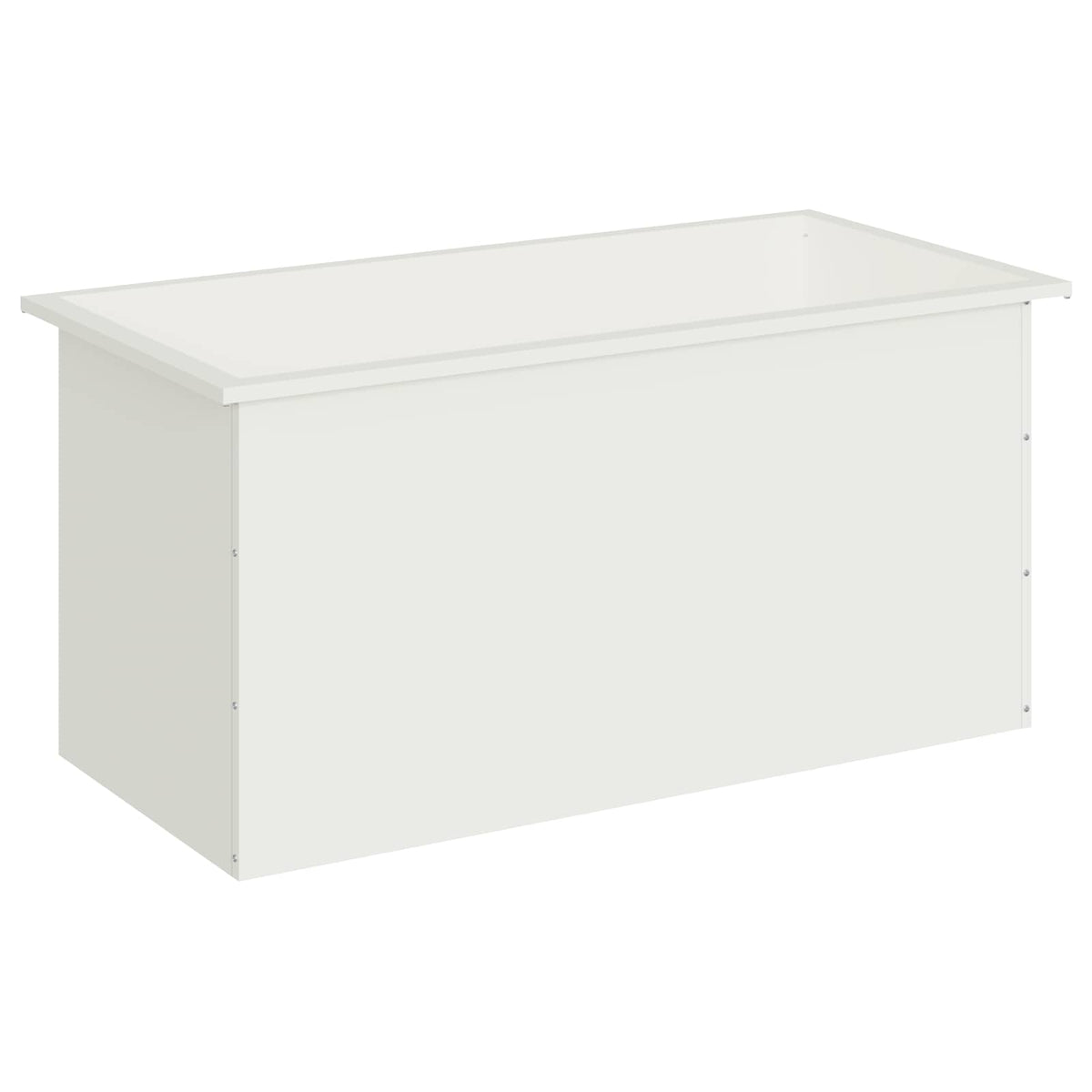 vidaXL Donica ogrodowa z oświetleniem LED Biały 50 x 100 x 48 cm Stal