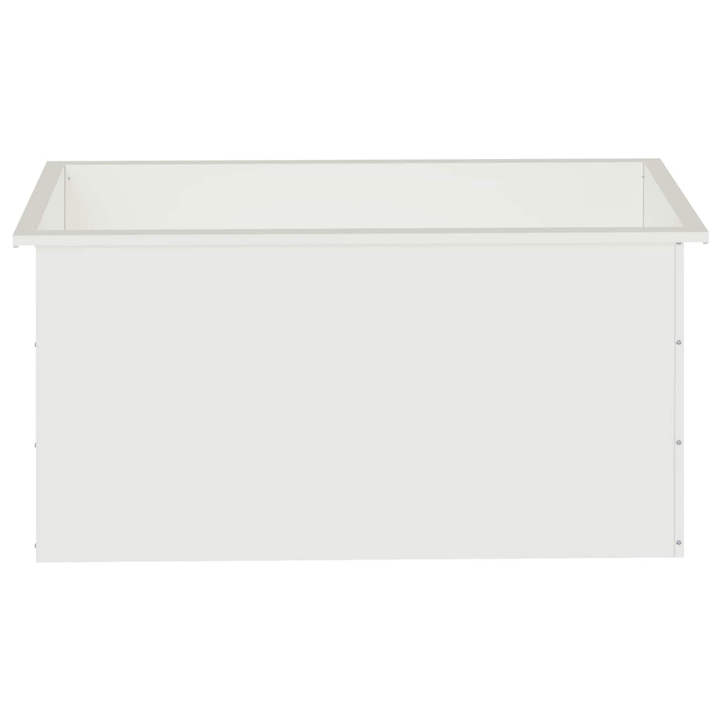 vidaXL Donica ogrodowa z oświetleniem LED Biały 50 x 100 x 48 cm Stal