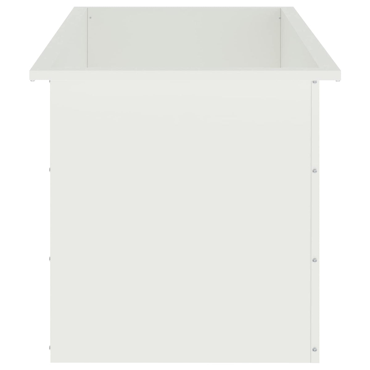 vidaXL Donica ogrodowa z oświetleniem LED Biały 50 x 100 x 48 cm Stal