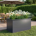 vidaXL Donica ogrodowa z oświetleniem LED Antracyt 50 x 100 x 48 cm