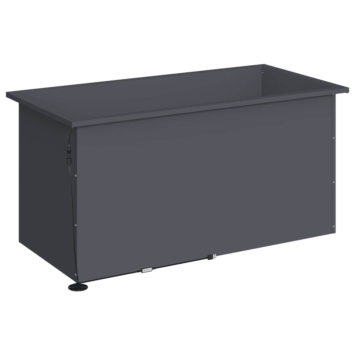 vidaXL Donica ogrodowa z oświetleniem LED Antracyt 50 x 100 x 48 cm