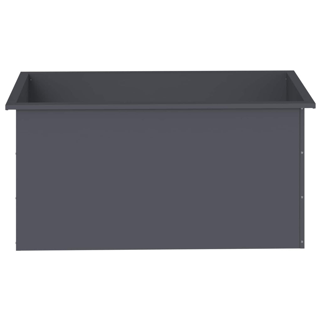 vidaXL Donica ogrodowa z oświetleniem LED Antracyt 50 x 100 x 48 cm