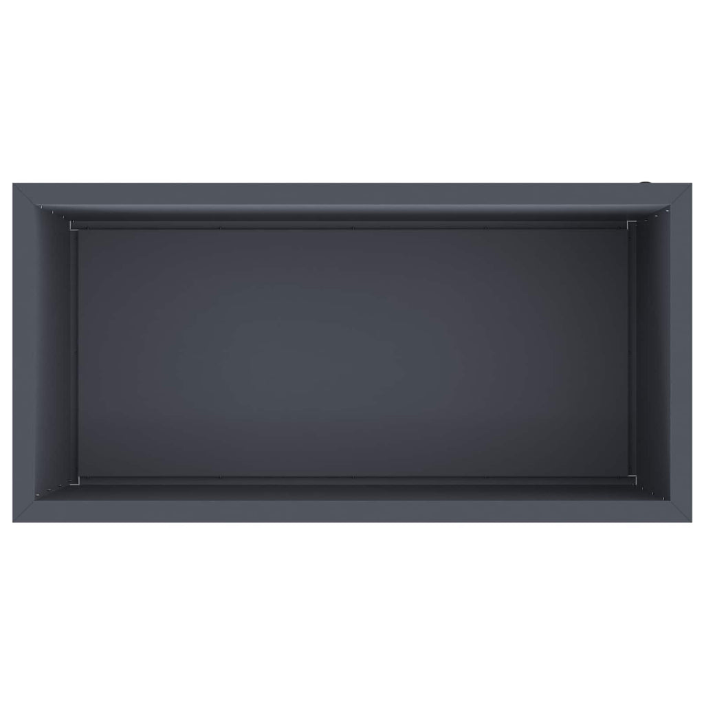 vidaXL Donica ogrodowa z oświetleniem LED Antracyt 50 x 100 x 48 cm