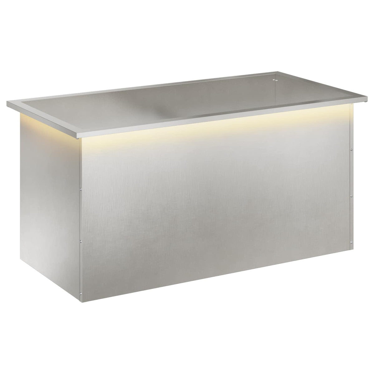vidaXL Donica ogrodowa z oświetleniem LED srebrny 50 x 100 x 48 cm
