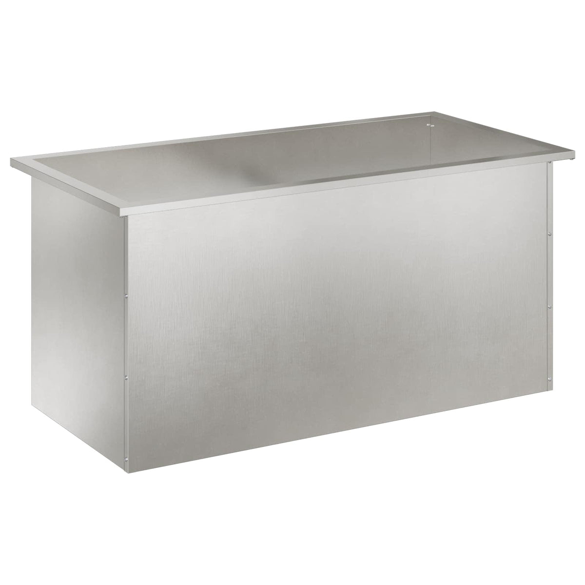vidaXL Donica ogrodowa z oświetleniem LED srebrny 50 x 100 x 48 cm