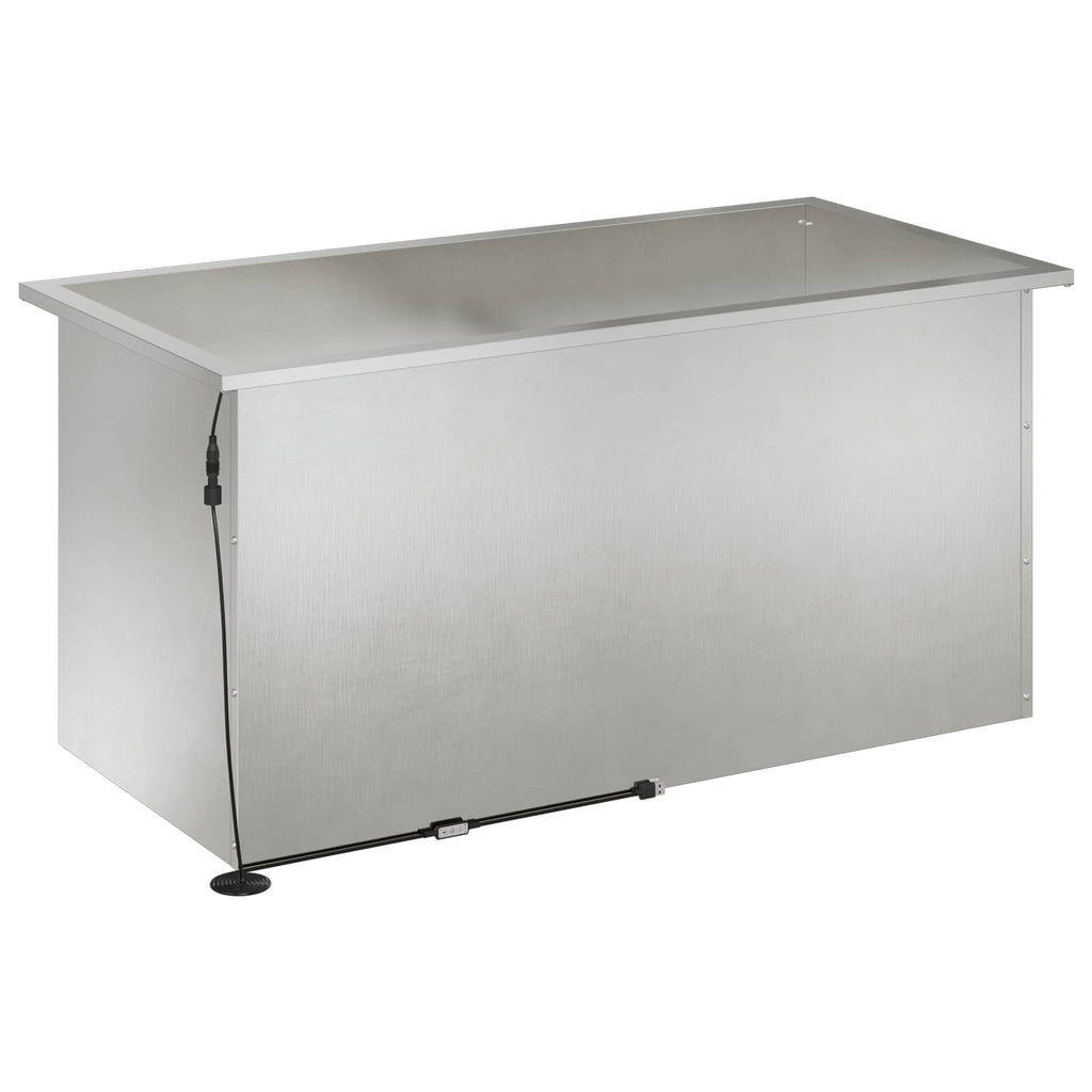 vidaXL Donica ogrodowa z oświetleniem LED srebrny 50 x 100 x 48 cm