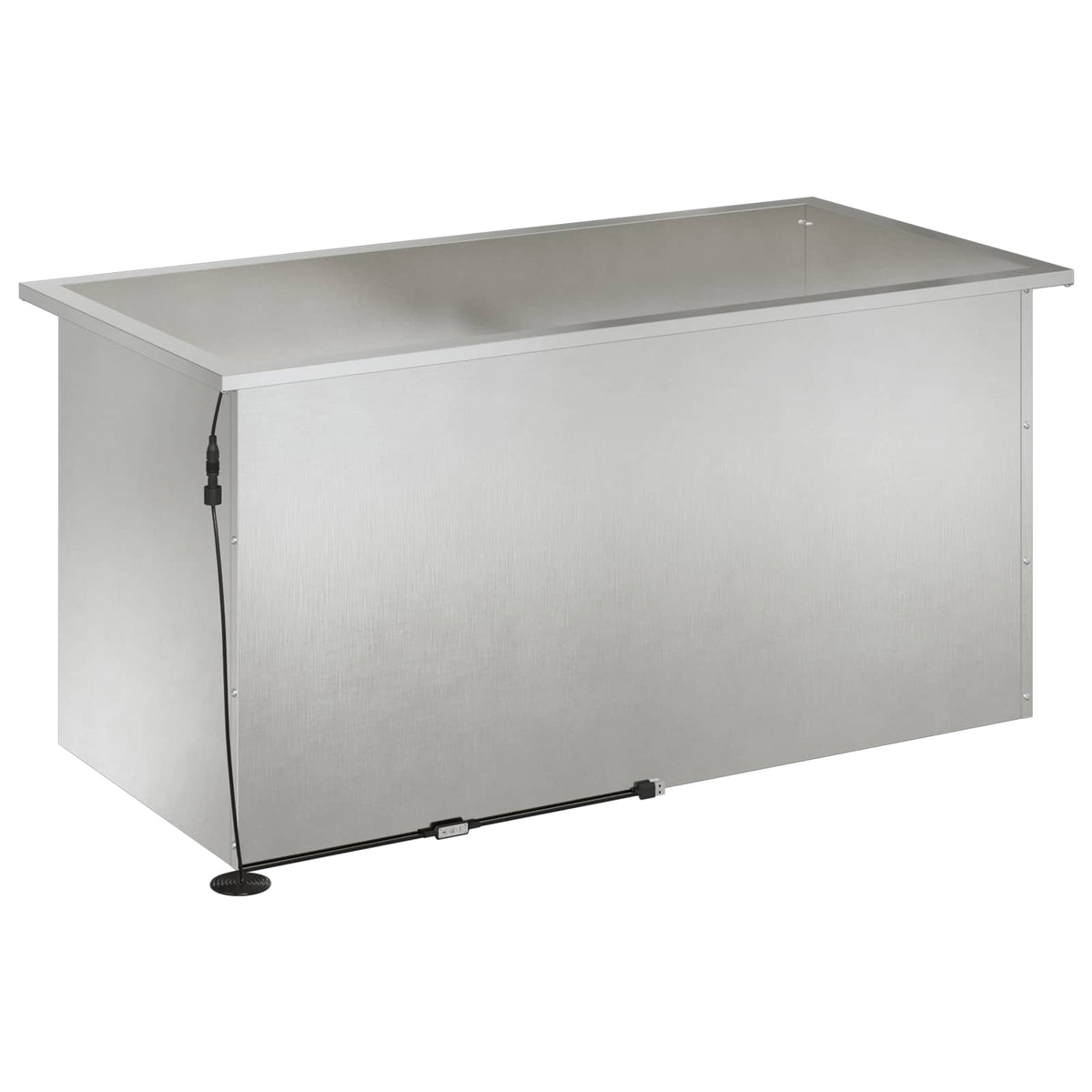 vidaXL Donica ogrodowa z oświetleniem LED srebrny 50 x 100 x 48 cm