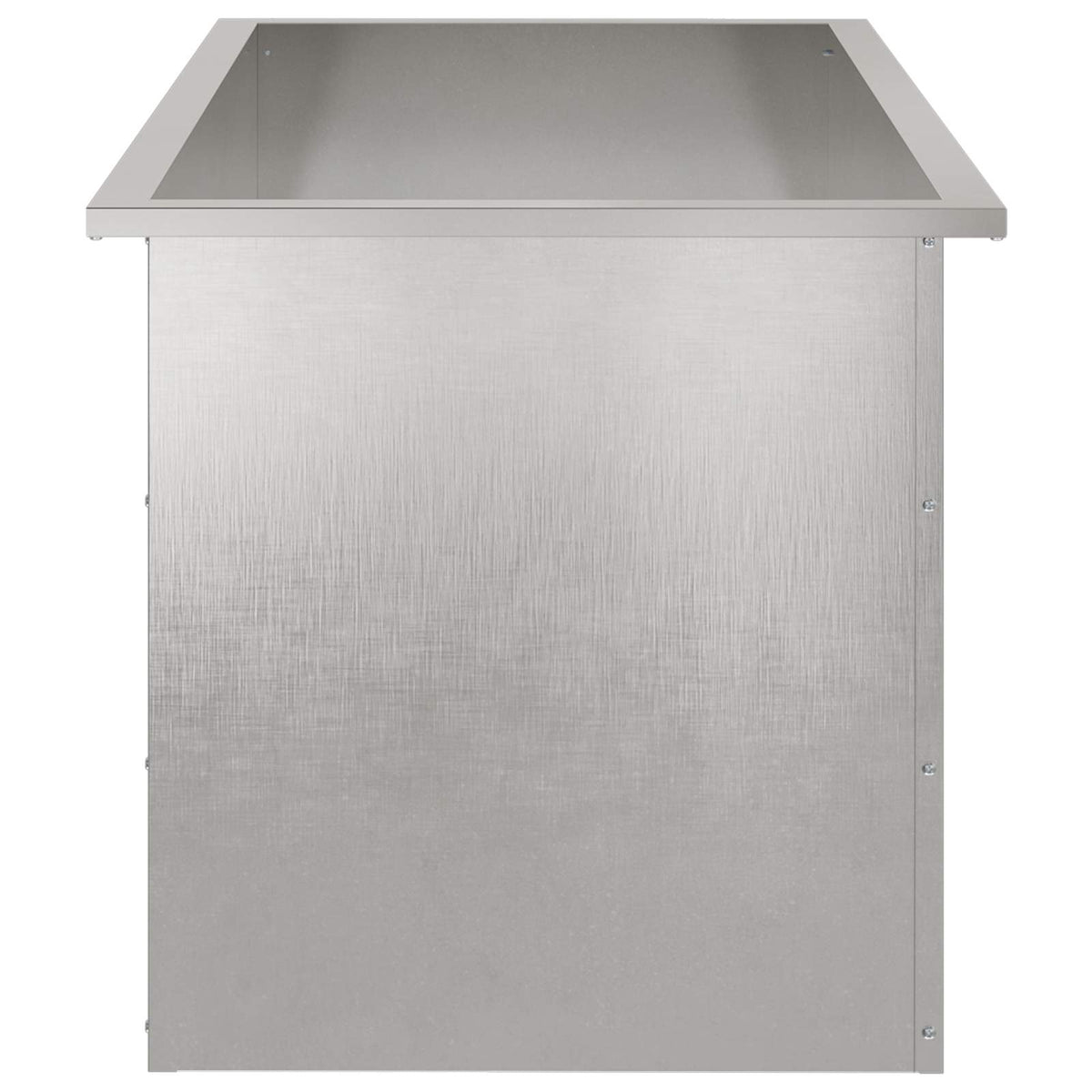 vidaXL Donica ogrodowa z oświetleniem LED srebrny 50 x 100 x 48 cm