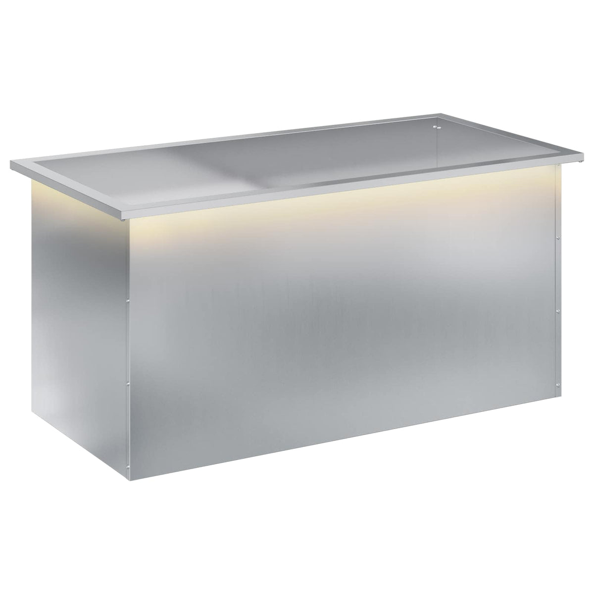 vidaXL Donica ogrodowa z oświetleniem LED srebrny 50 x 100 x 48 cm