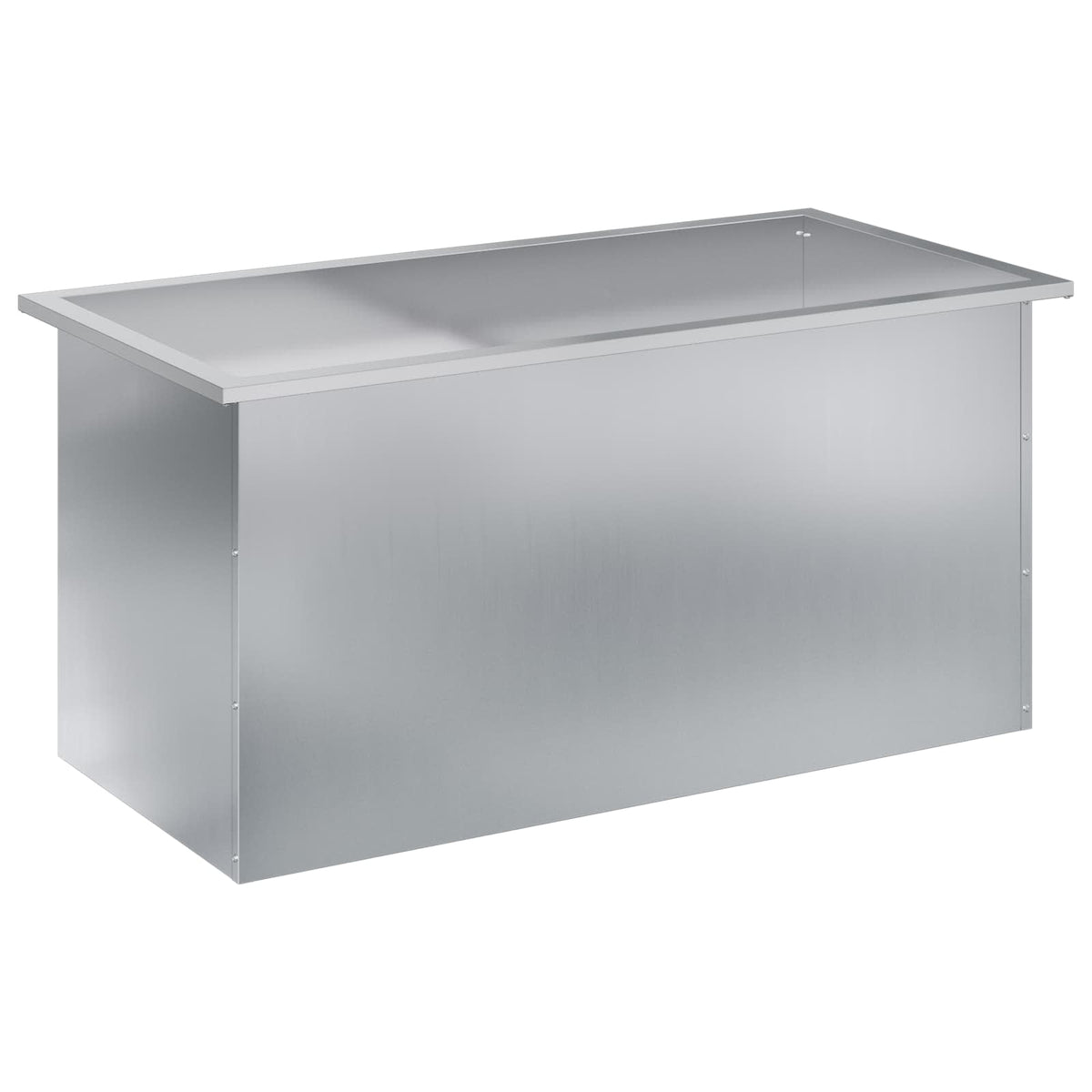 vidaXL Donica ogrodowa z oświetleniem LED srebrny 50 x 100 x 48 cm