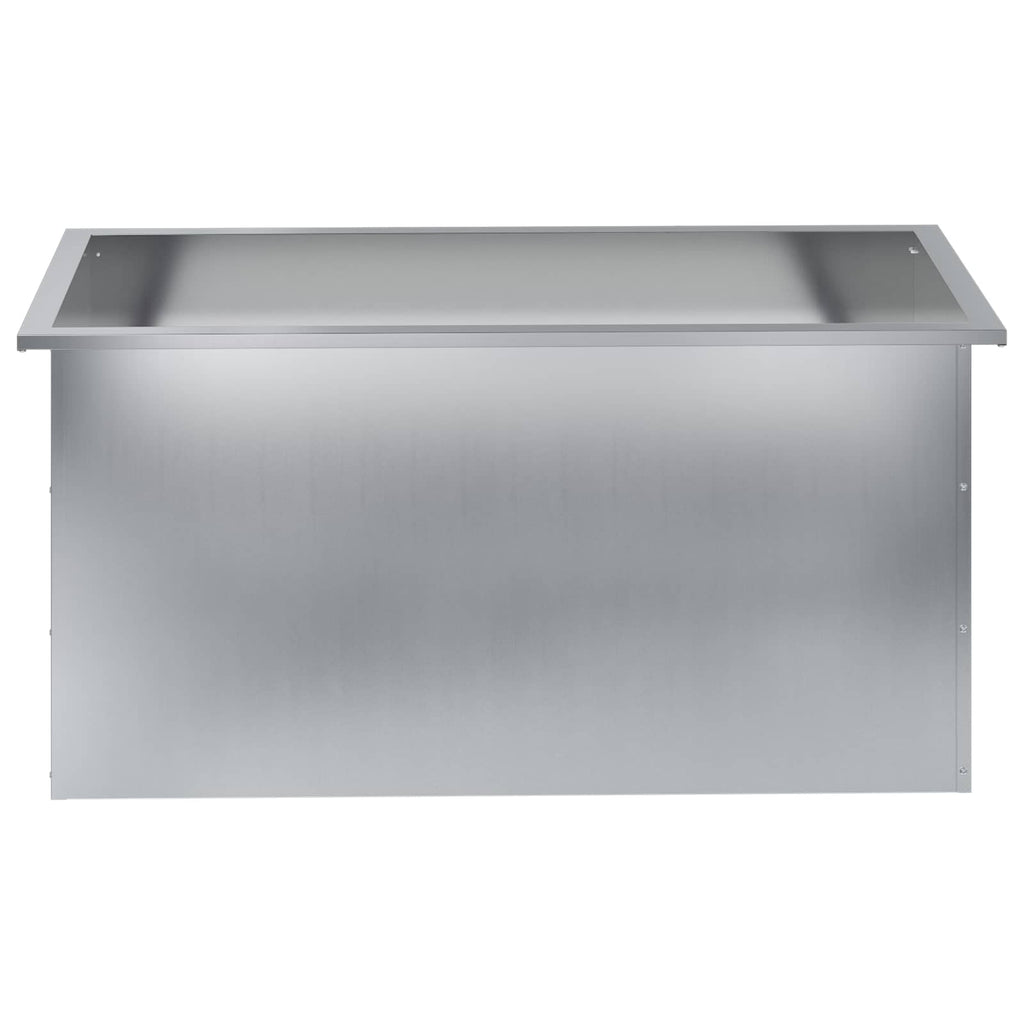 vidaXL Donica ogrodowa z oświetleniem LED srebrny 50 x 100 x 48 cm