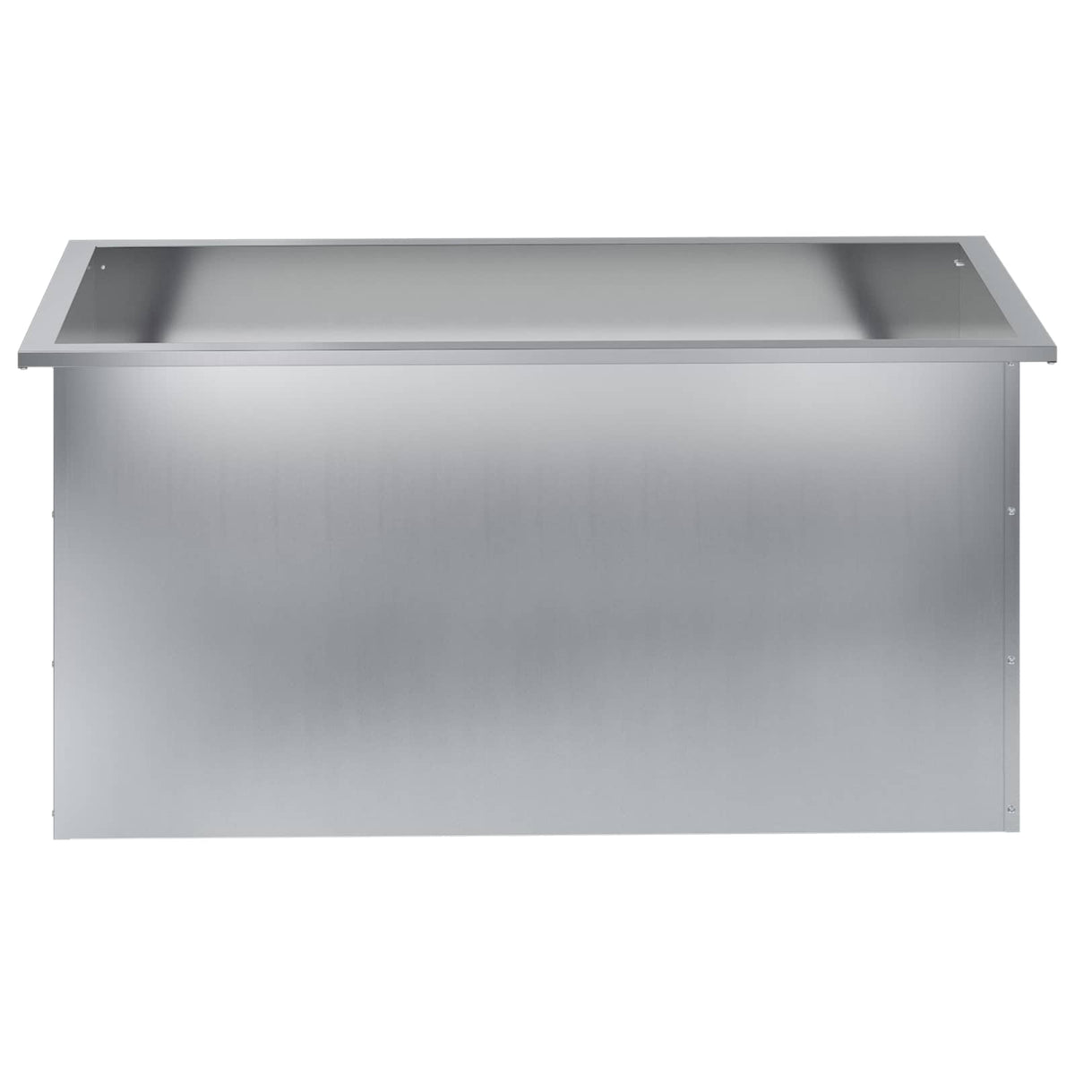 vidaXL Donica ogrodowa z oświetleniem LED srebrny 50 x 100 x 48 cm