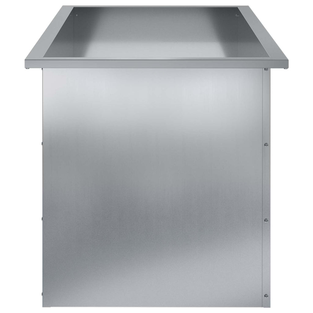 vidaXL Donica ogrodowa z oświetleniem LED srebrny 50 x 100 x 48 cm