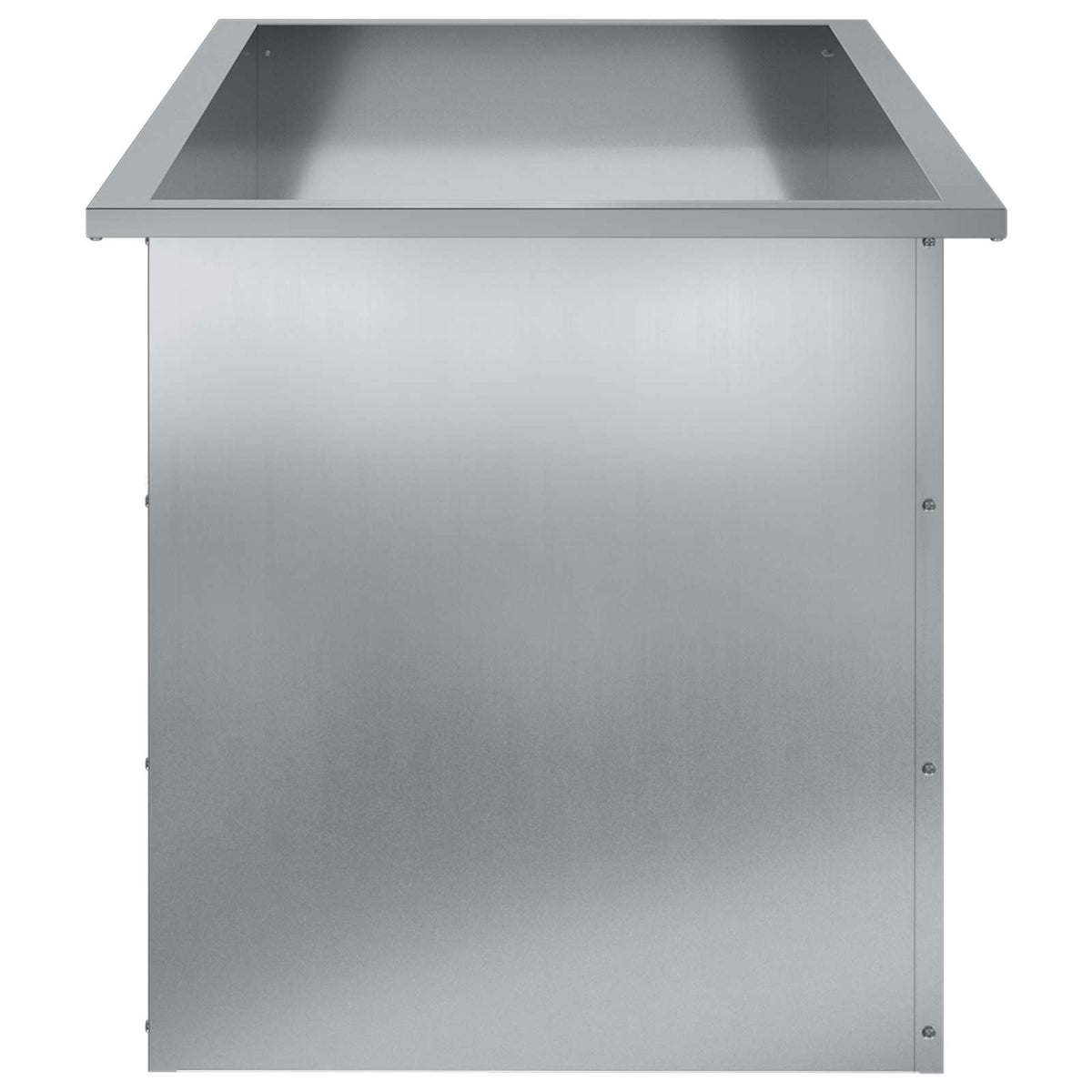 vidaXL Donica ogrodowa z oświetleniem LED srebrny 50 x 100 x 48 cm