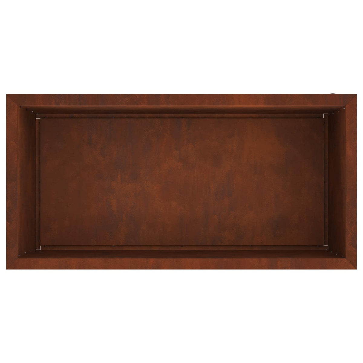 vidaXL Donica ogrodowa z oświetleniem LED Rdzawy 50 x 100 x 48 cm