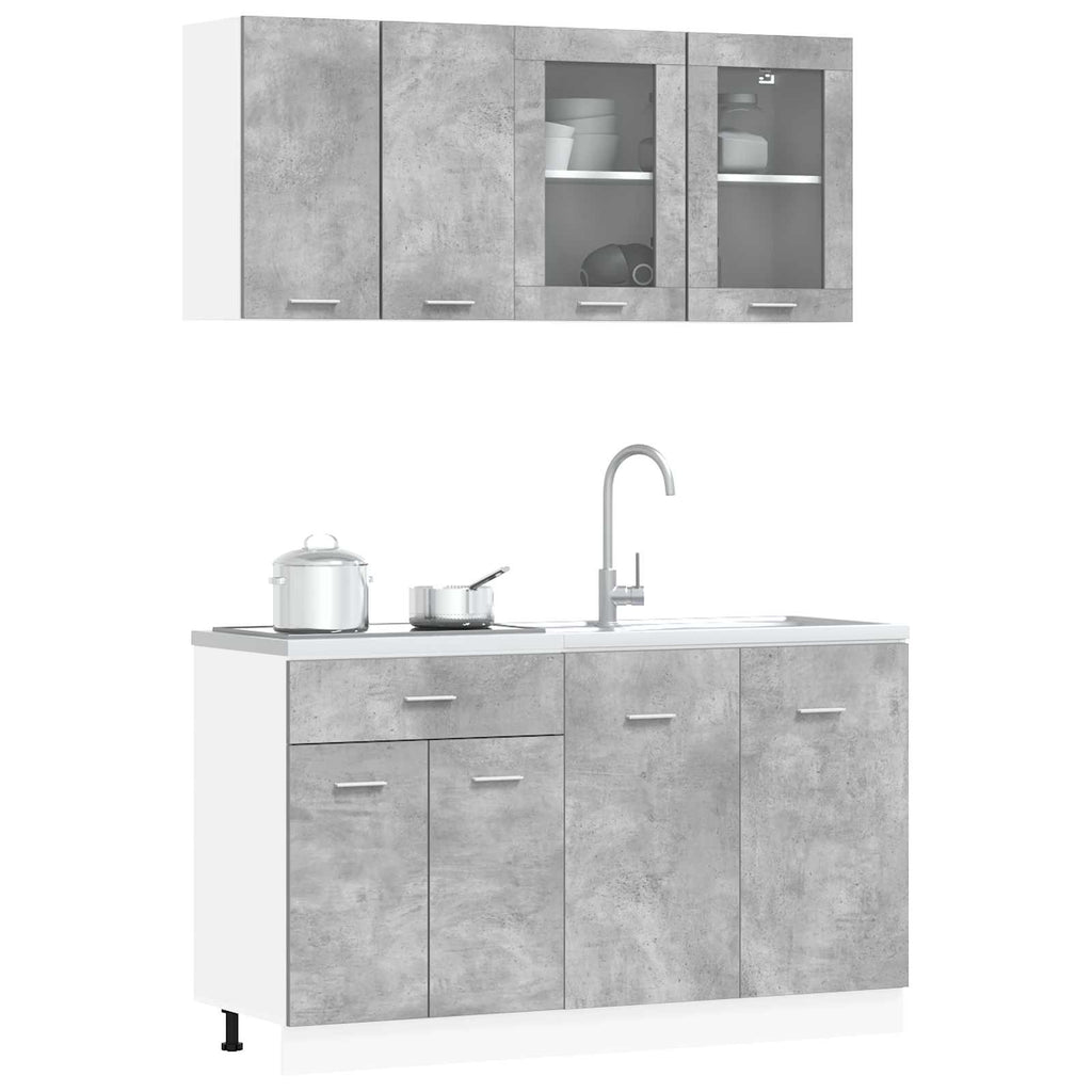 vidaXL Jednostka kuchenna Lyon 4 pcs Betonowy szary