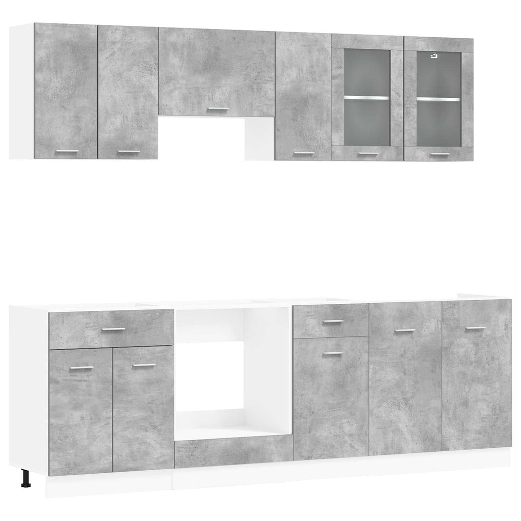 vidaXL Jednostka kuchenna Lyon 8 pcs Materiał drewnopochodny