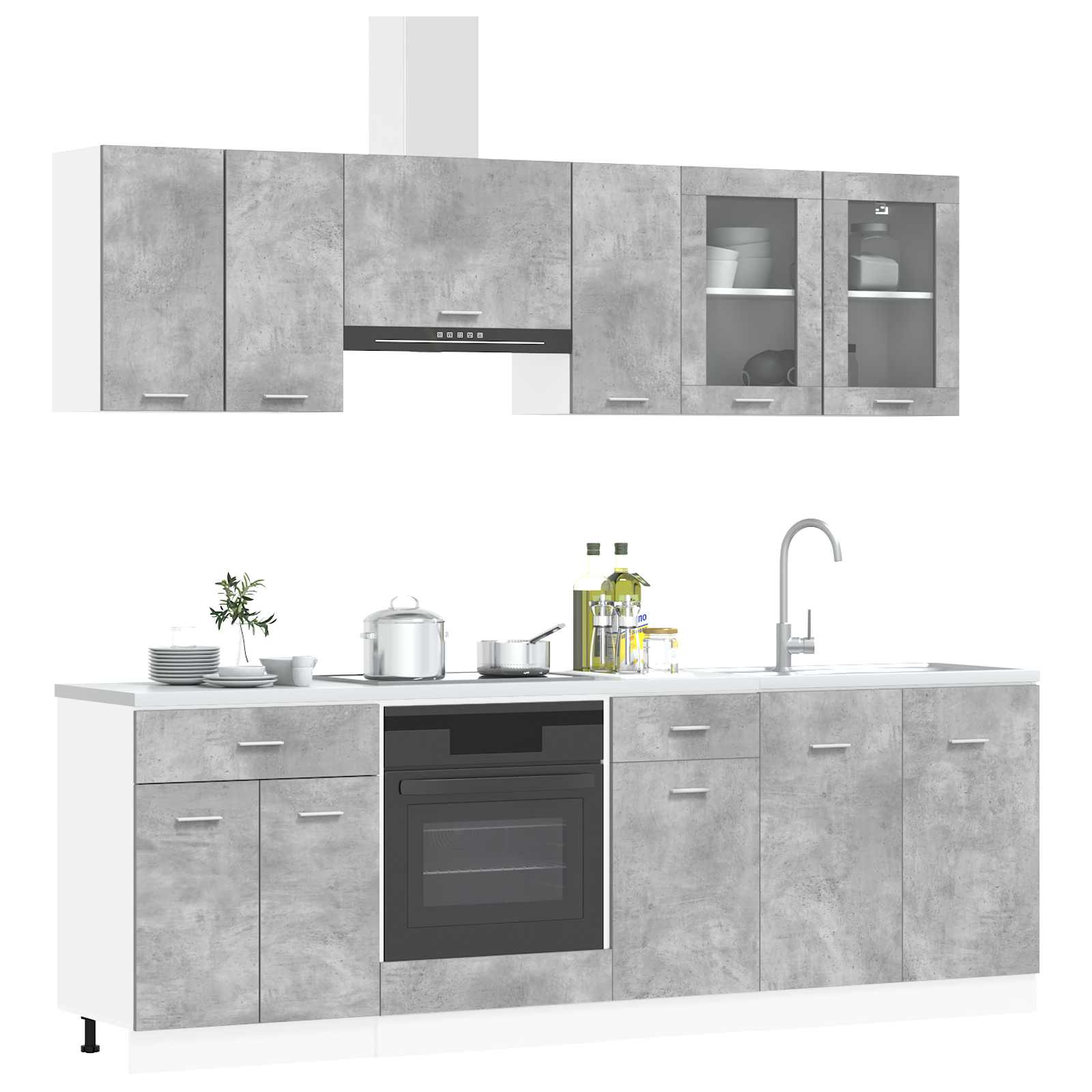 vidaXL Jednostka kuchenna Lyon 8 pcs Materiał drewnopochodny