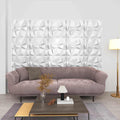 vidaXL Panele ścienne 12 pcs Biały diamentowy 50 x 50 cm Pianka XPS