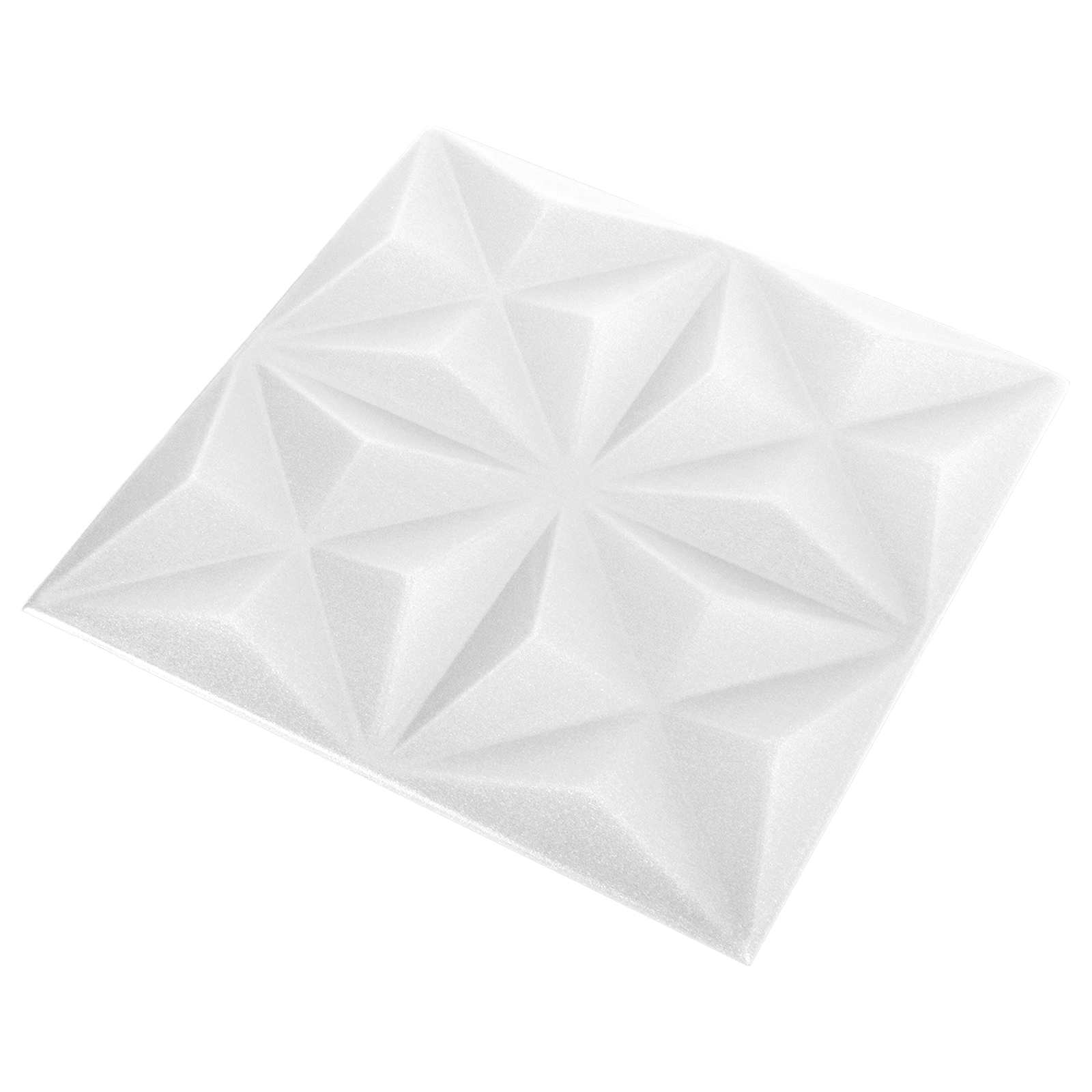vidaXL Panele ścienne 24 pcs Białe origami 50 x 50 cm Pianka XPS