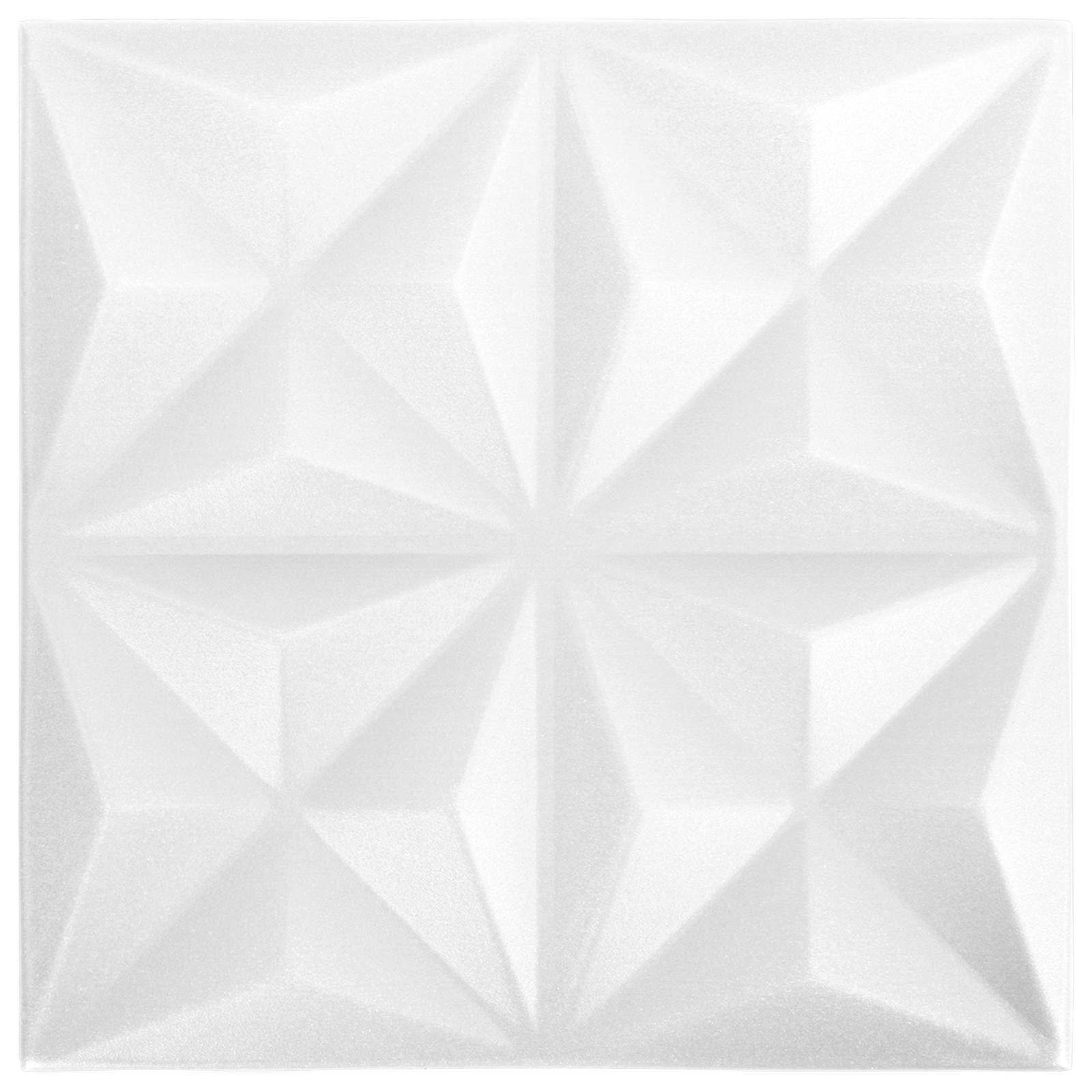 vidaXL Panele ścienne 24 pcs Białe origami 50 x 50 cm Pianka XPS