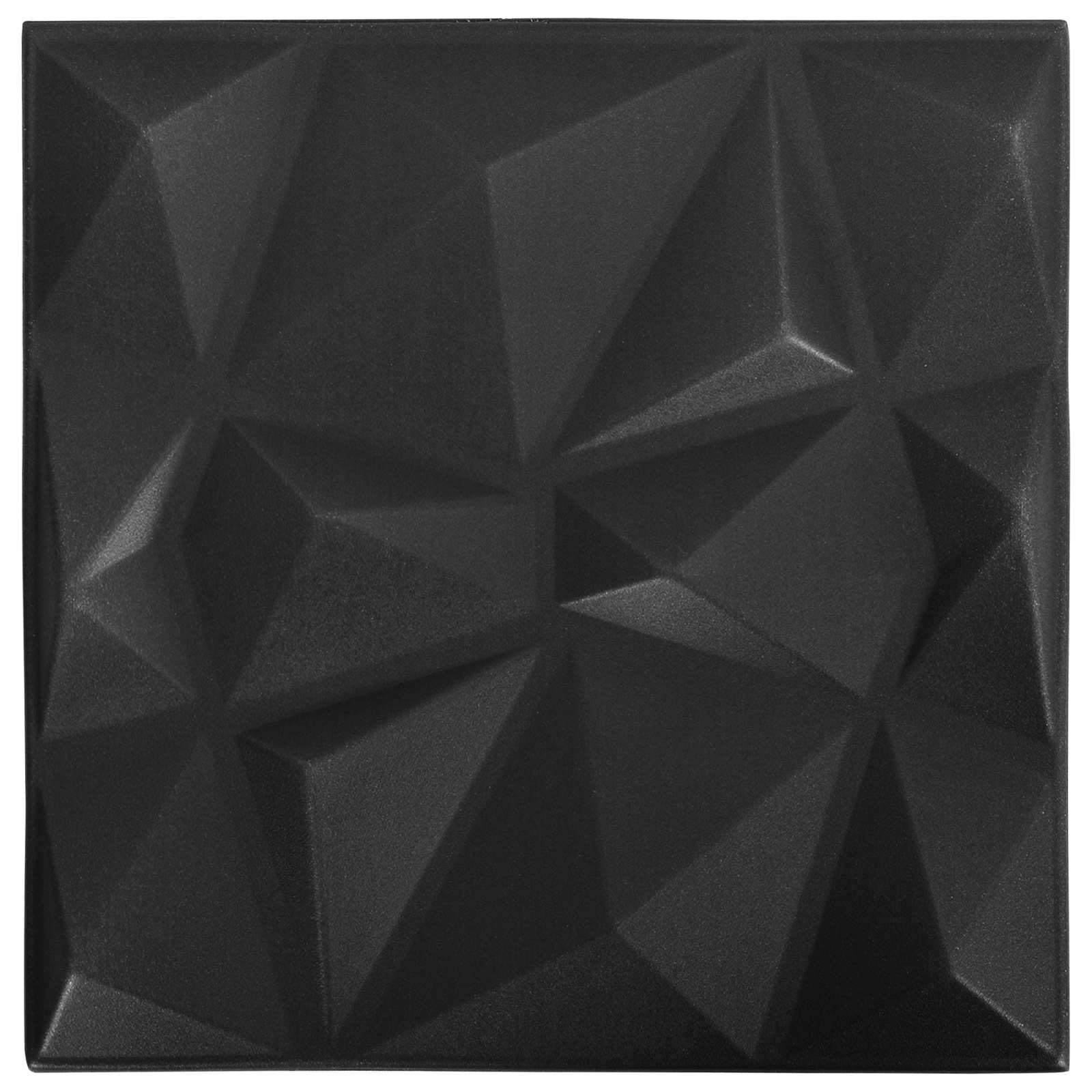 vidaXL Panele ścienne 24 pcs Czarny diamentowy 50 x 50 cm Pianka XPS