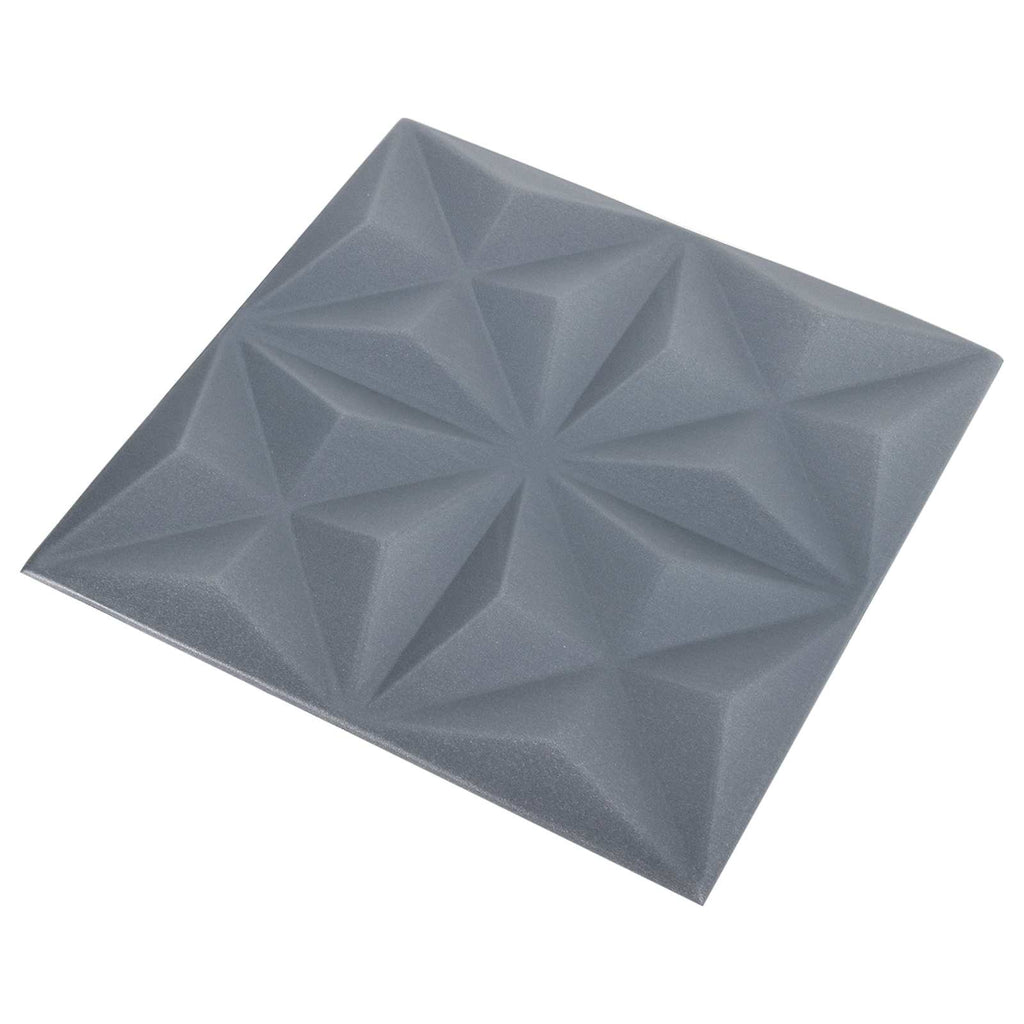 vidaXL Panele ścienne 48 pcs Origami szare 50 x 50 cm Pianka XPS