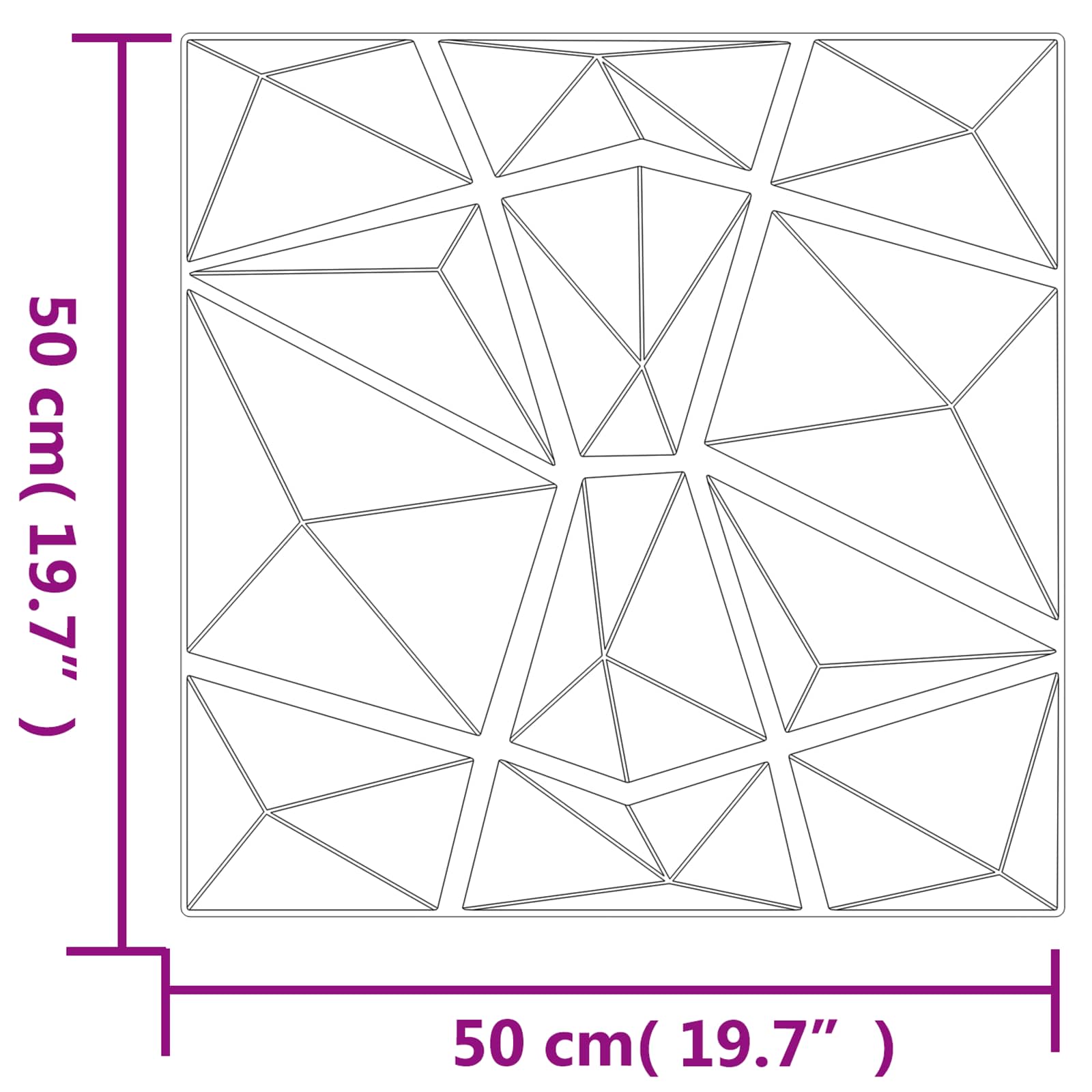 vidaXL Panele ścienne 48 pcs Betonowy szary 50 x 50 cm Pianka XPS