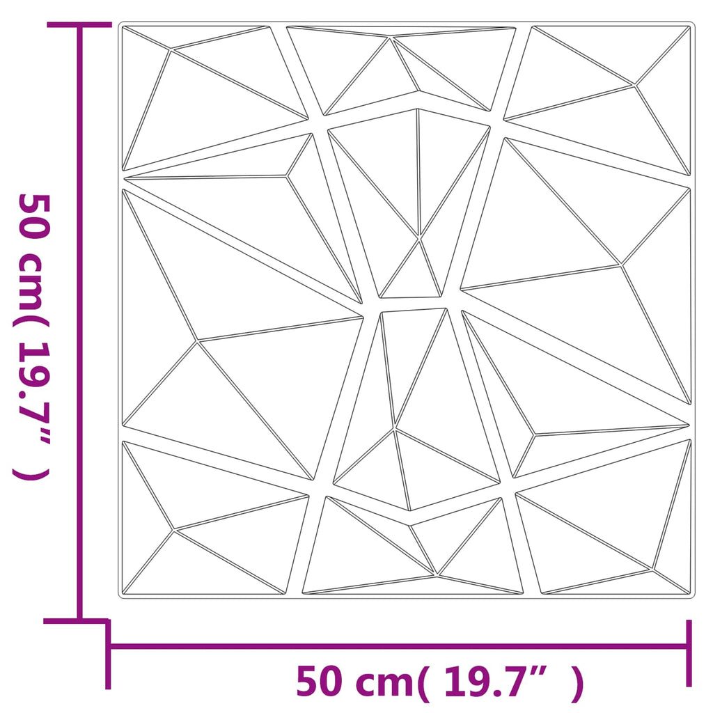 vidaXL Panele ścienne 48 pcs zielony 50 x 50 cm Pianka XPS
