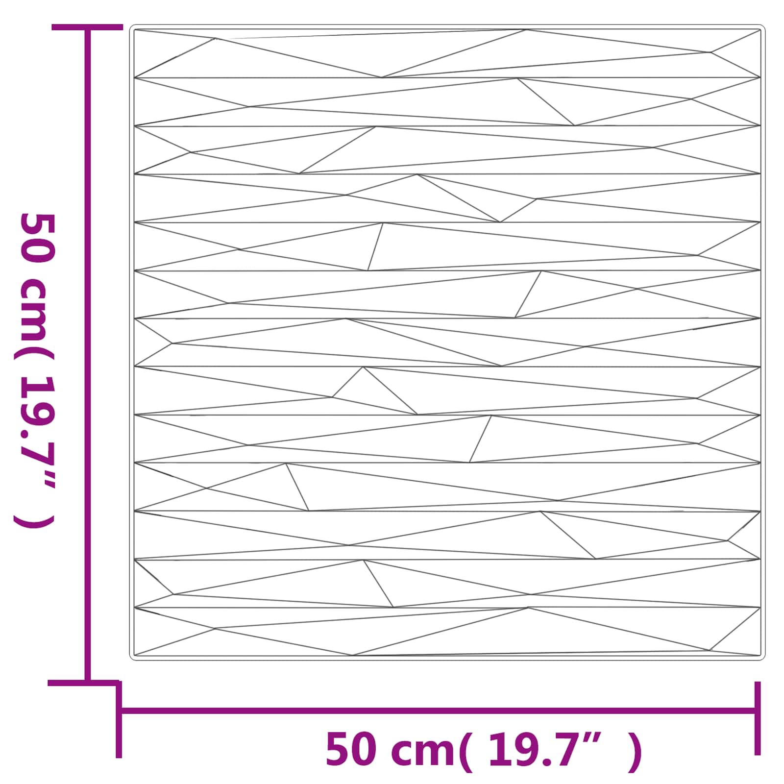 vidaXL Panele ścienne 24 pcs Czarny kamień 50 x 50 cm Pianka XPS