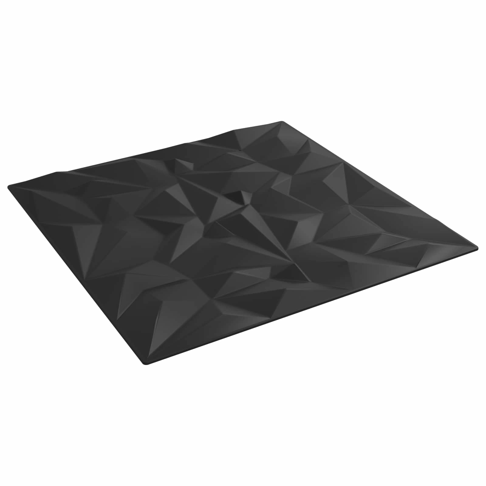 vidaXL Panele ścienne 24 pcs Czarny 50 x 50 cm Pianka XPS