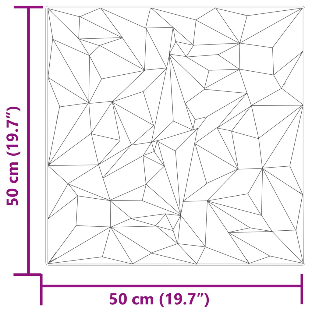 vidaXL Panele ścienne 48 pcs Beton ametystowy 50 x 50 cm Pianka XPS