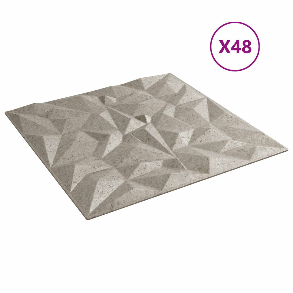 vidaXL Panele ścienne 48 pcs Beton ametystowy 50 x 50 cm Pianka XPS