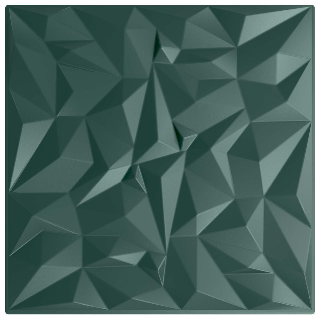 vidaXL Panele ścienne 12 pcs Zielony ametystowy 50 x 50 cm Pianka XPS