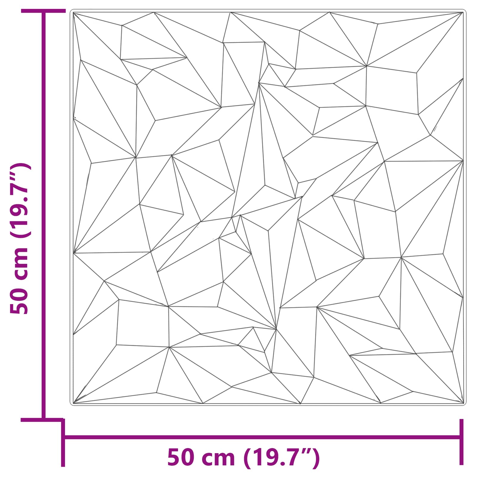 vidaXL Panele ścienne 24 pcs Zielony ametystowy 50 x 50 cm Pianka XPS