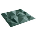 vidaXL Panele ścienne 12 pcs Zielony diamentowy 50 x 50 cm Pianka XPS