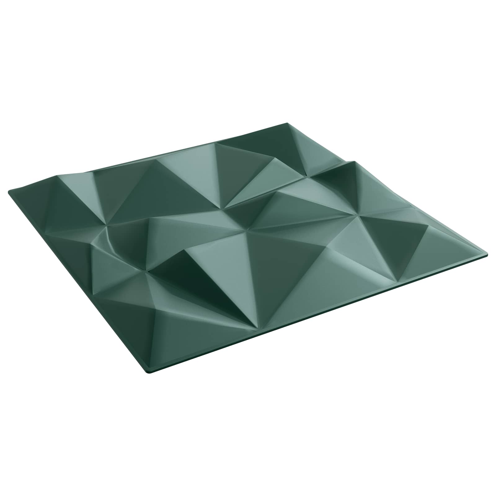 vidaXL Panele ścienne 12 pcs Zielony diamentowy 50 x 50 cm Pianka XPS