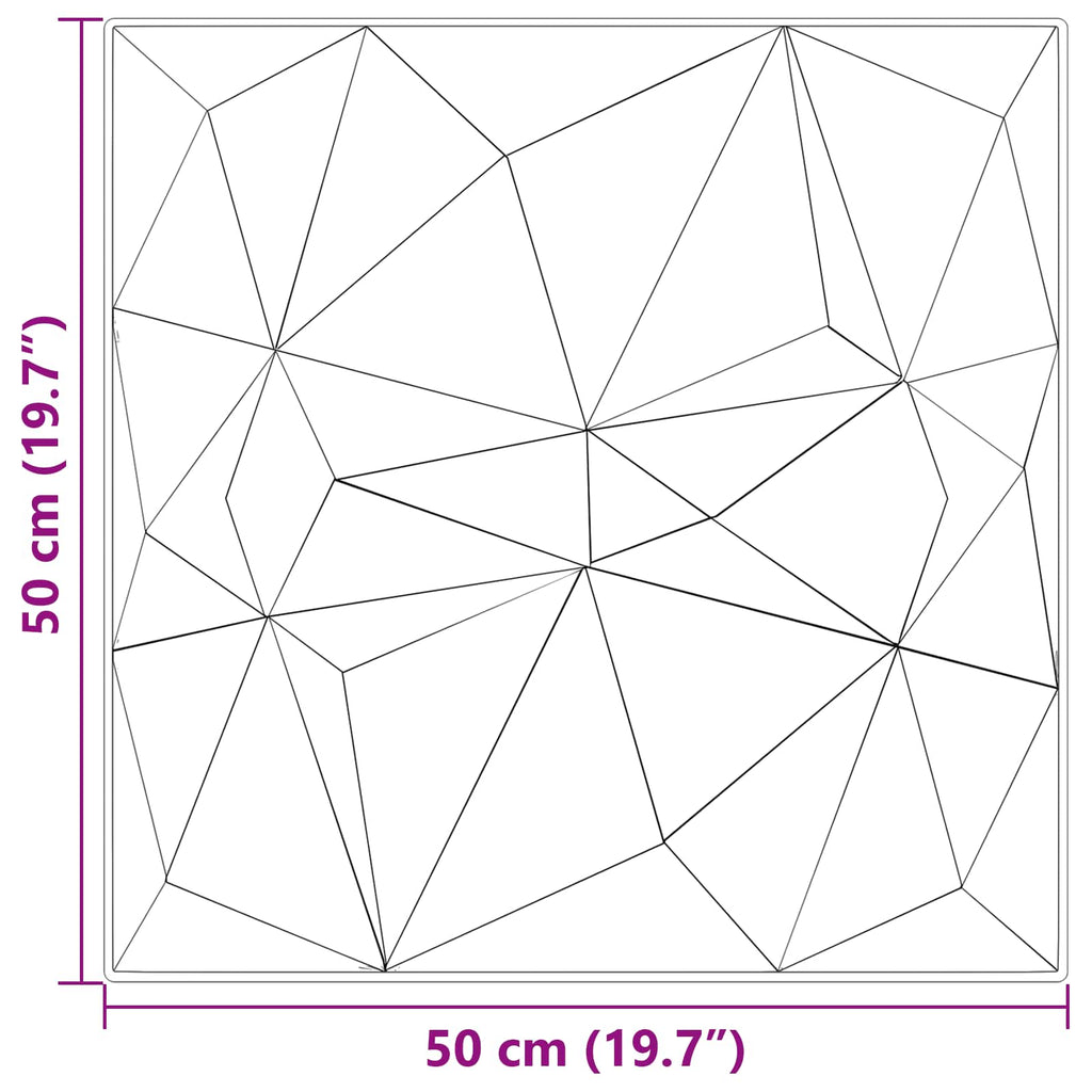 vidaXL Panele ścienne 12 pcs Zielony diamentowy 50 x 50 cm Pianka XPS