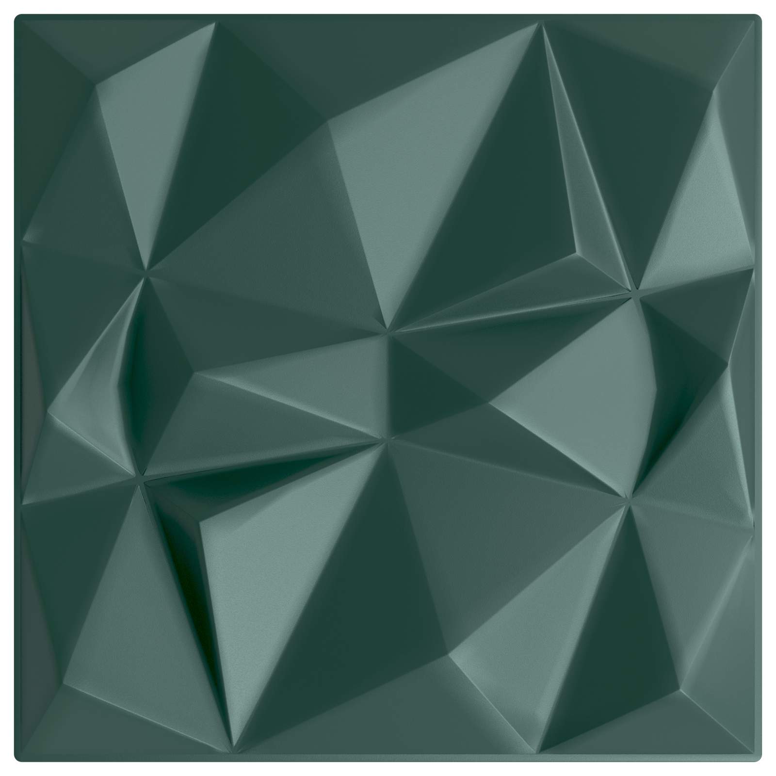 vidaXL Panele ścienne 12 pcs Zielony diamentowy 50 x 50 cm Pianka XPS