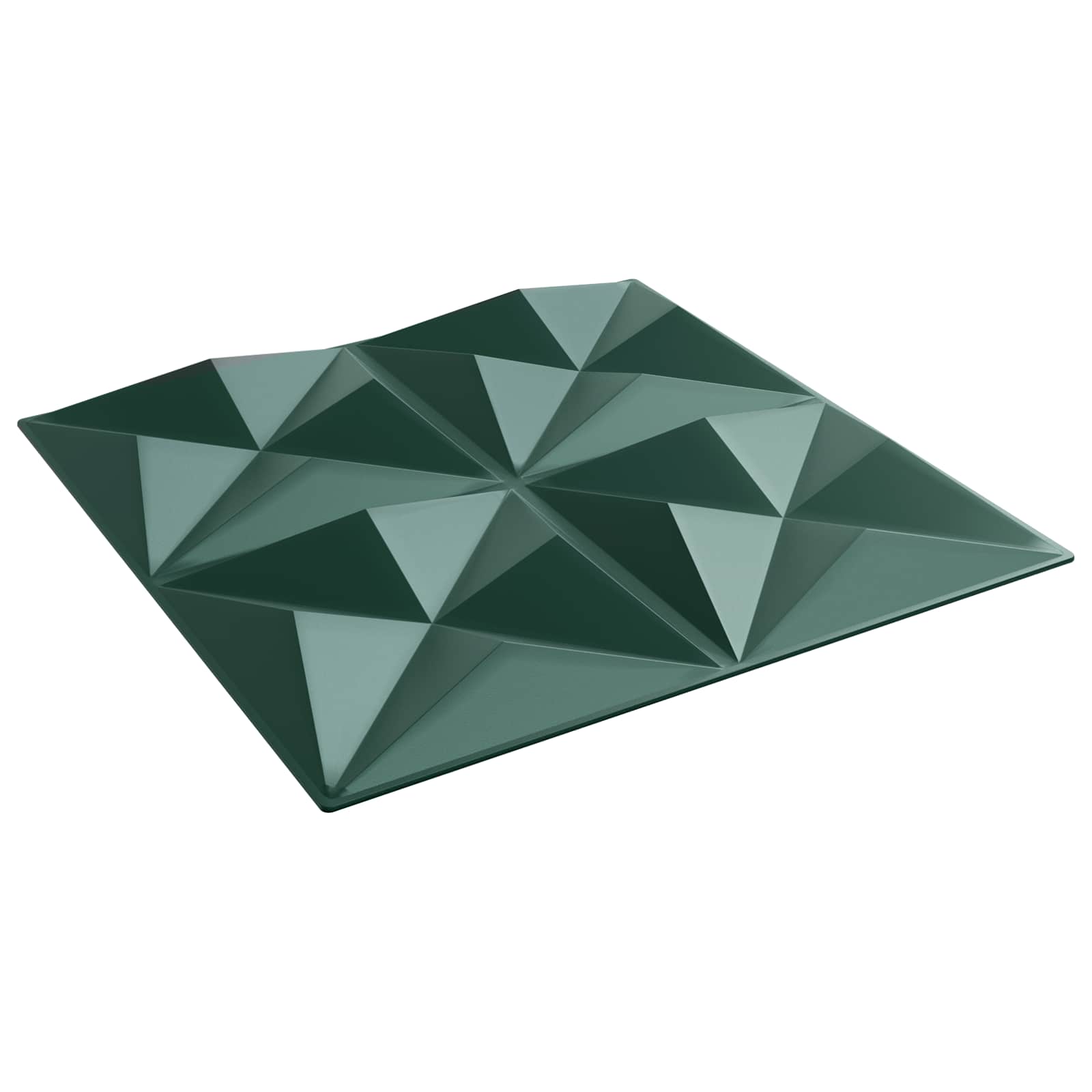 vidaXL Panele ścienne 48 pcs Zielone origami 50 x 50 cm Pianka XPS