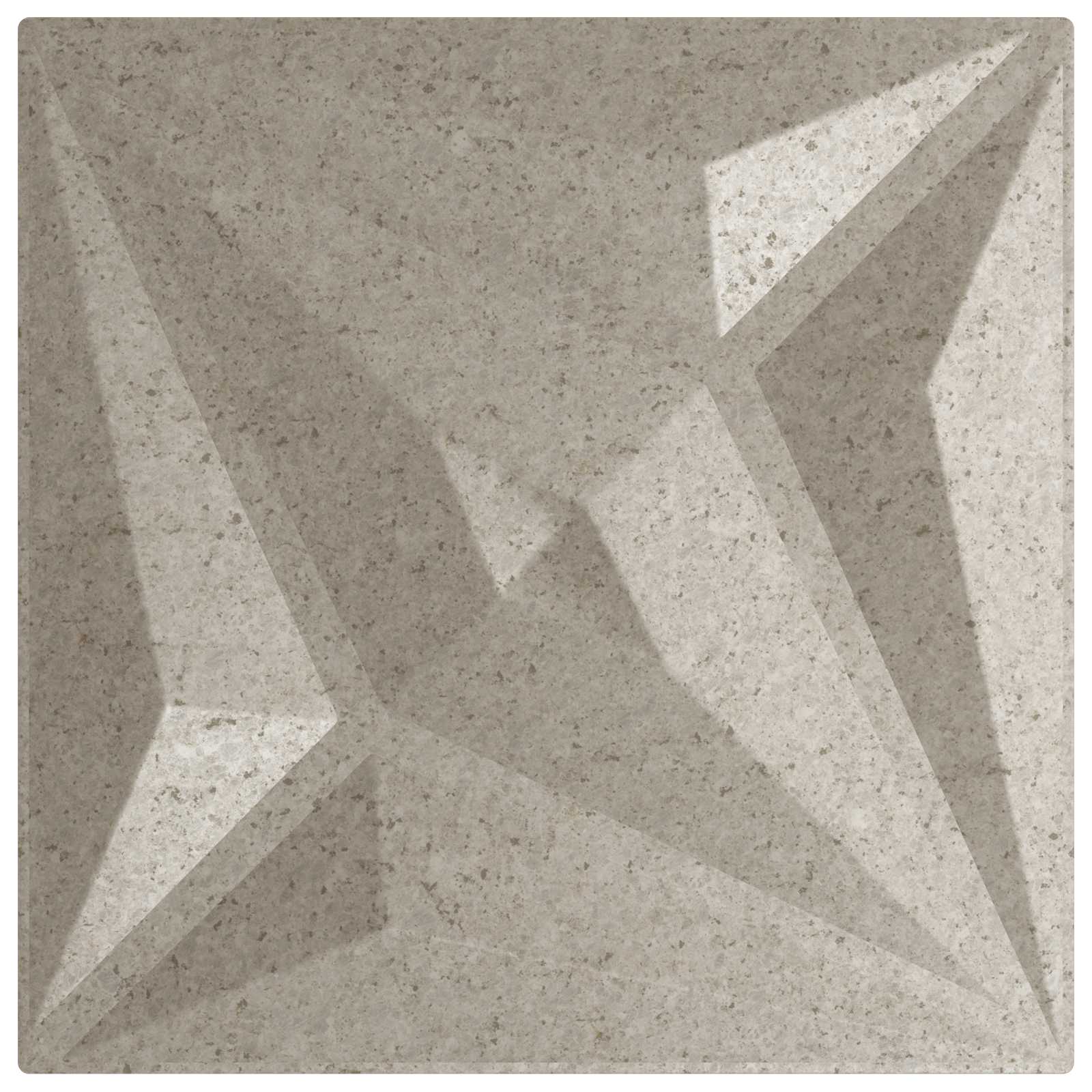 vidaXL Panele ścienne 12 pcs Beton gwiazdy 50 x 50 cm Pianka XPS