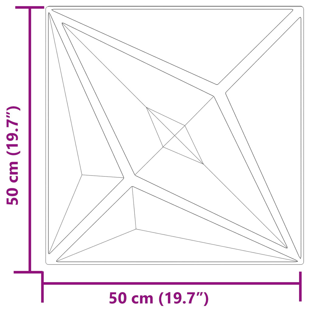 vidaXL Panele ścienne 24 pcs Zielona gwiazda 50 x 50 cm Pianka XPS