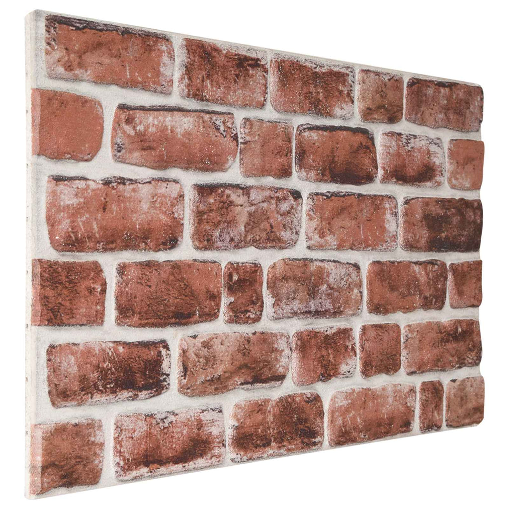 vidaXL Panele ścienne 10 pcs Ciemnobrązowy i Biały 100 x 50 cm