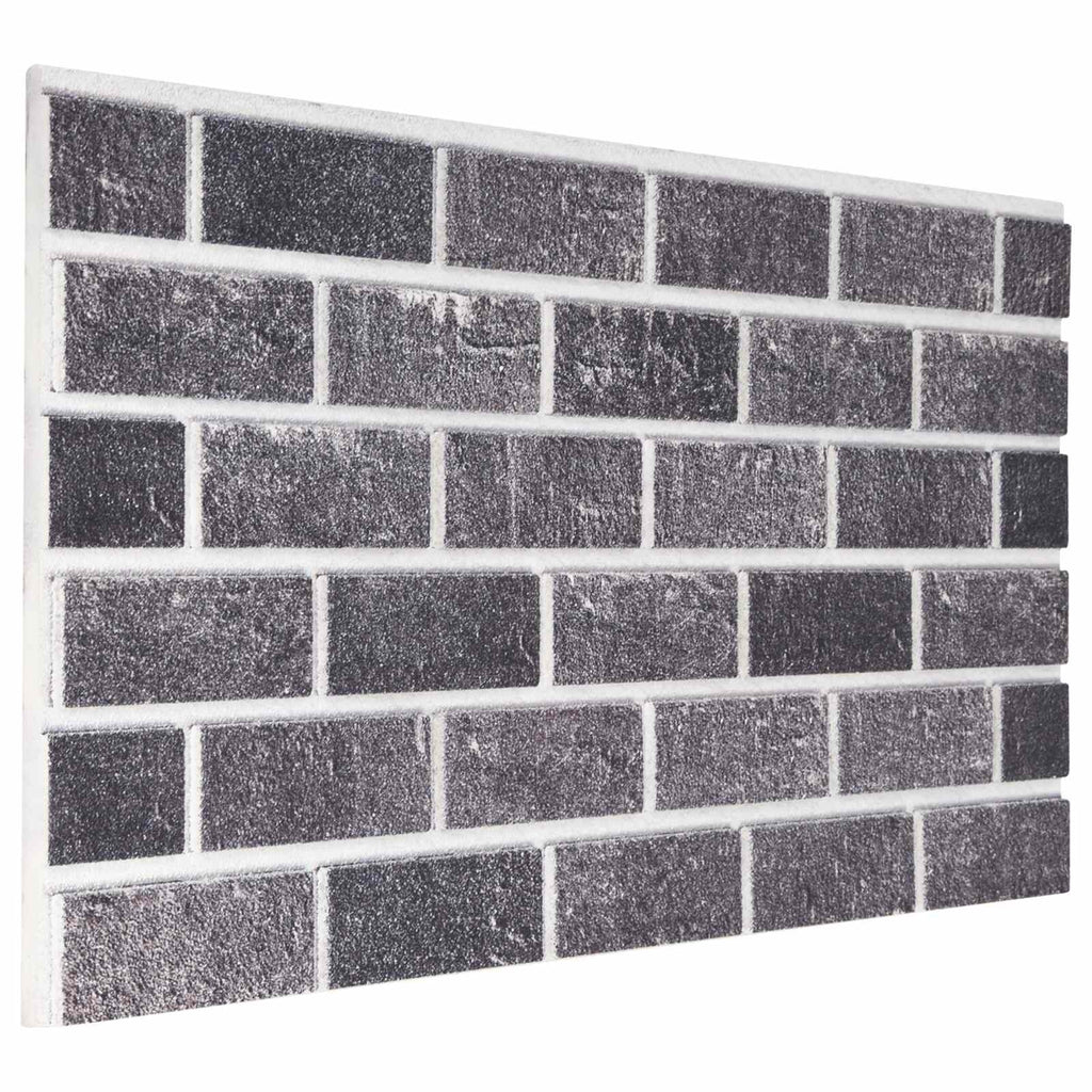 vidaXL Panele ścienne 10 pcs Czarny i szary 100 x 50 cm Pianka EPS
