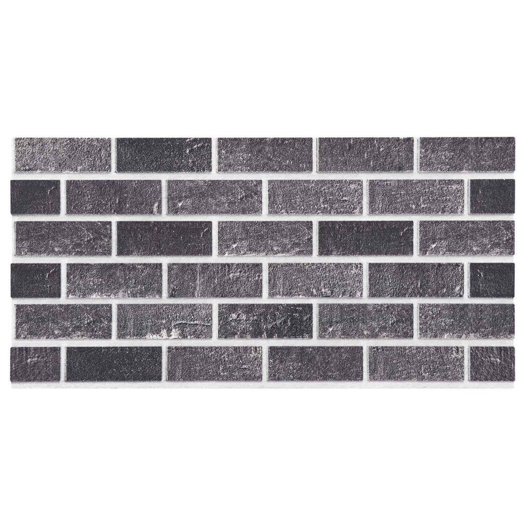 vidaXL Panele ścienne 10 szt. 100 x 50 cm Czarny i szary Pianka EPS