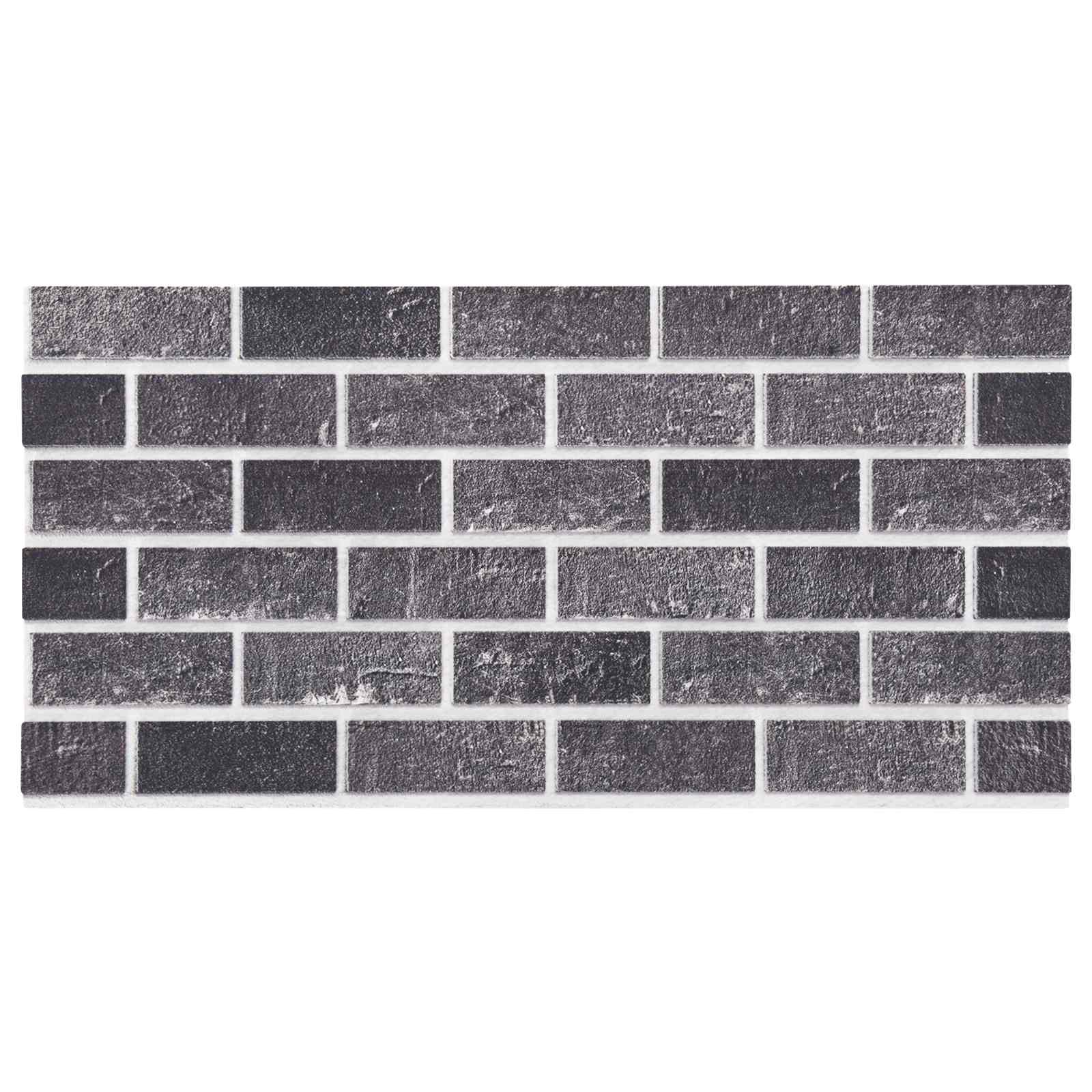 vidaXL Panele ścienne 10 szt. 100 x 50 cm Czarny i szary Pianka EPS