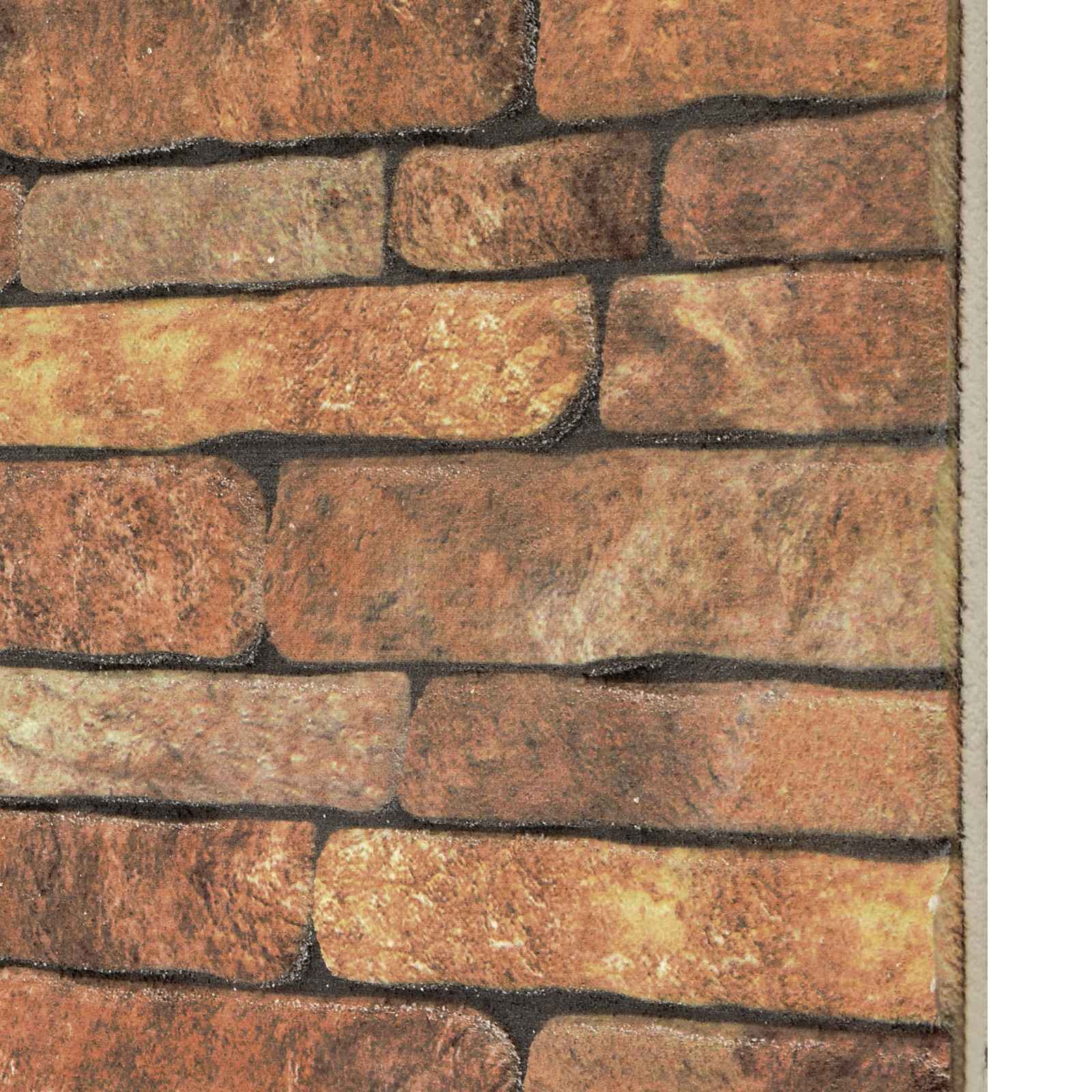 vidaXL Panele ścienne 10 pcs Brązowy i biały 100 x 50 cm Pianka EPS